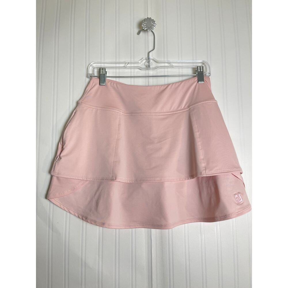 FJ FootJoy Layered Golf Skort Women's Soft Pink Size S Preppy Golf Chic Femenine